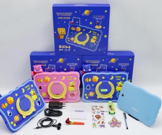 Tablet Android Infantil Kids 7 Polegadas 32Gb 2Gb Atouch Kc64 Pro Rosa
