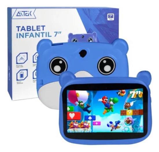 Tablet Infantil Wifi Bluetooth 7 2mp Interativo Android 13 Cor Azul ATB-0723 CA 